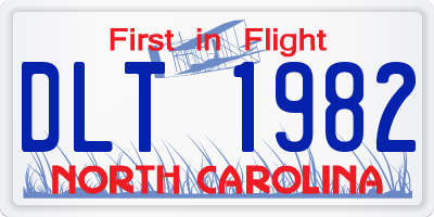 NC license plate DLT1982