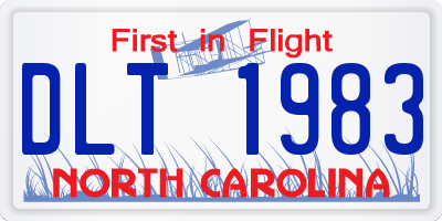 NC license plate DLT1983