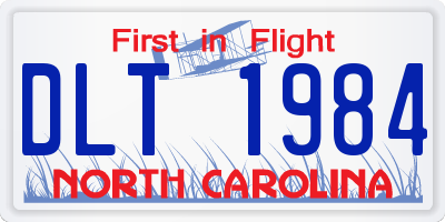 NC license plate DLT1984