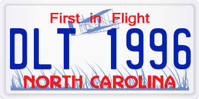 NC license plate DLT1996
