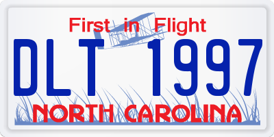 NC license plate DLT1997