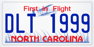 NC license plate DLT1999