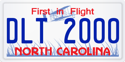 NC license plate DLT2000