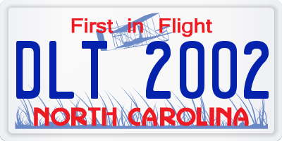 NC license plate DLT2002