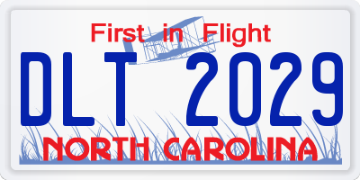 NC license plate DLT2029