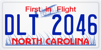 NC license plate DLT2046