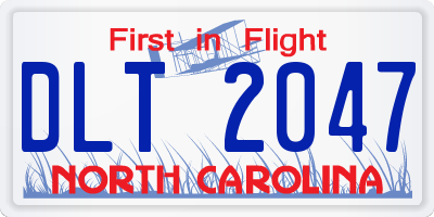NC license plate DLT2047