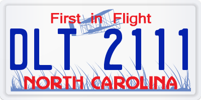 NC license plate DLT2111