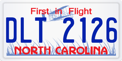 NC license plate DLT2126