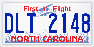 NC license plate DLT2148