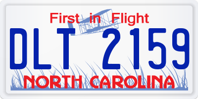 NC license plate DLT2159