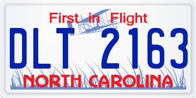NC license plate DLT2163