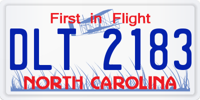 NC license plate DLT2183