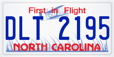 NC license plate DLT2195