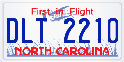 NC license plate DLT2210