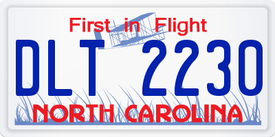 NC license plate DLT2230