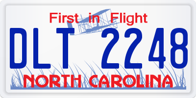 NC license plate DLT2248