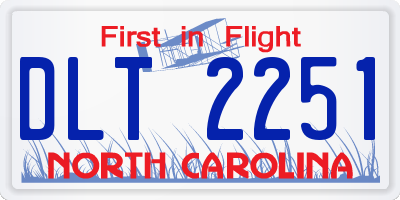 NC license plate DLT2251