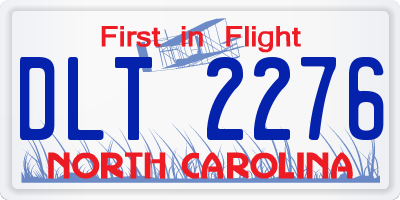NC license plate DLT2276