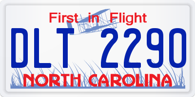 NC license plate DLT2290