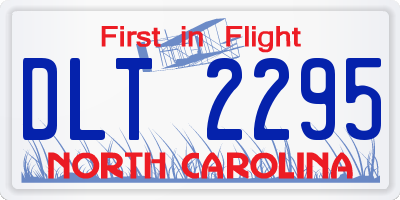 NC license plate DLT2295