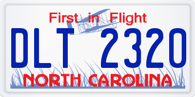 NC license plate DLT2320