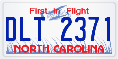 NC license plate DLT2371