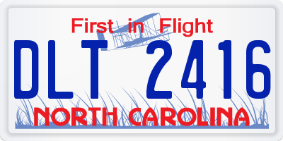 NC license plate DLT2416