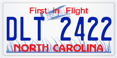 NC license plate DLT2422