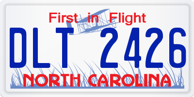 NC license plate DLT2426