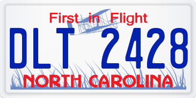NC license plate DLT2428