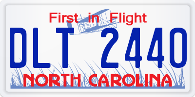 NC license plate DLT2440