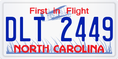 NC license plate DLT2449