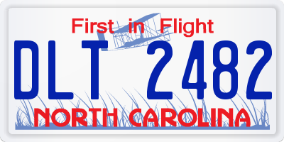 NC license plate DLT2482