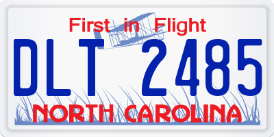 NC license plate DLT2485