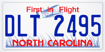 NC license plate DLT2495