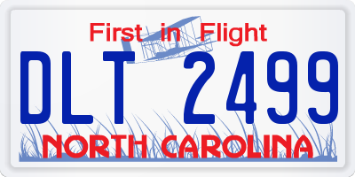 NC license plate DLT2499
