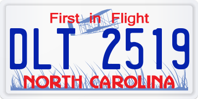 NC license plate DLT2519