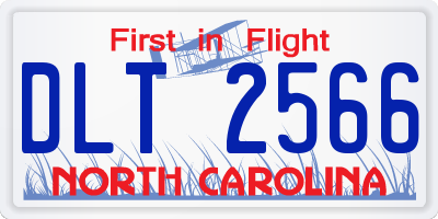 NC license plate DLT2566