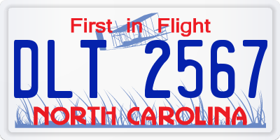 NC license plate DLT2567