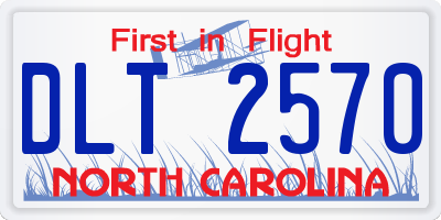 NC license plate DLT2570