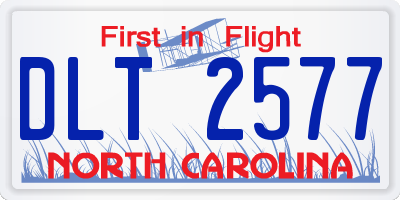 NC license plate DLT2577