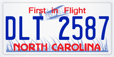 NC license plate DLT2587