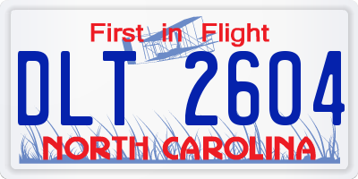 NC license plate DLT2604