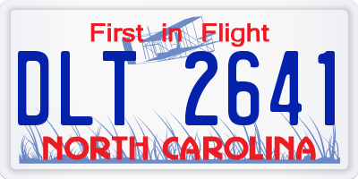 NC license plate DLT2641