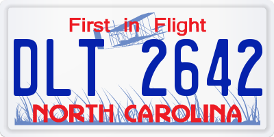NC license plate DLT2642