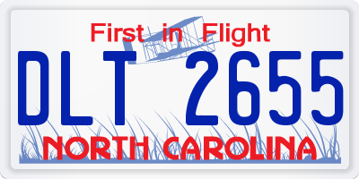 NC license plate DLT2655