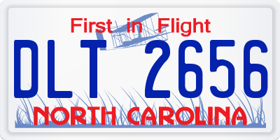 NC license plate DLT2656