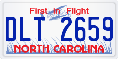 NC license plate DLT2659