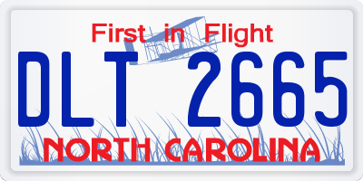 NC license plate DLT2665